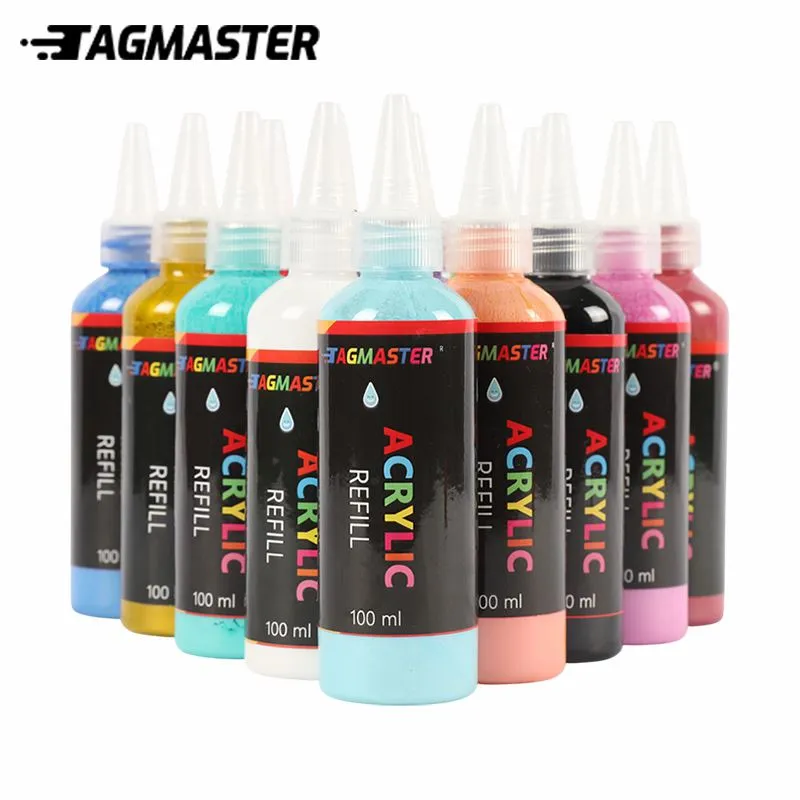 Conjunt de tinta acrílica de 100 ml|60+ Colors vibrants|Tinta impermeable de gran pigment per pintura, cal·ligrafia, marcadors, art de bricolatge