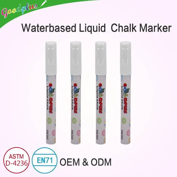 3mm White Chalk Markers Set